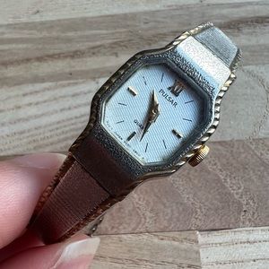 Vintage Pulsar ladies octagonal two-toned dress watch NEW BATTERY